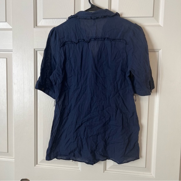 A’GACI navy button up size M - Picture 2 of 6